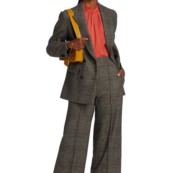 NWT ELIE TAHARI Merrit Plaid Notch Collar Double Breasted Blazer Size 8 - Picture 6 of 8